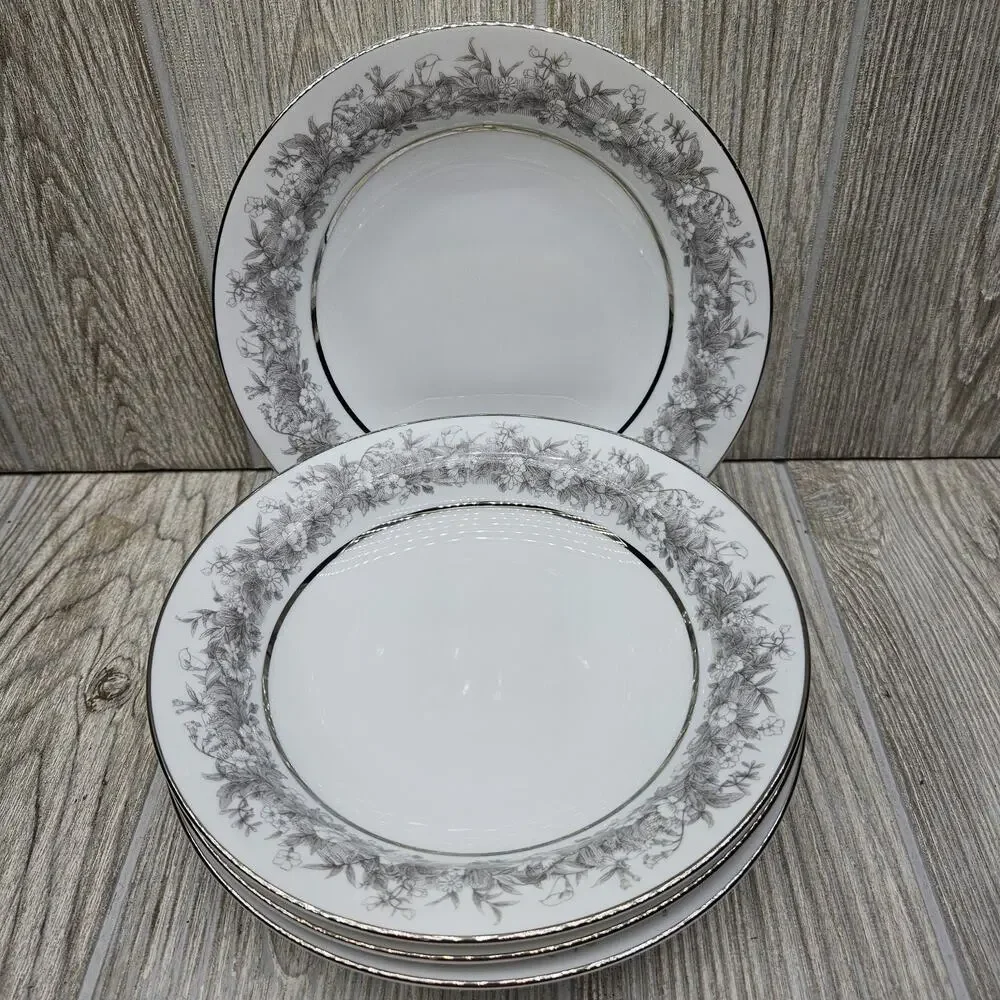 Set Of 4 Sango Florentine Rim Soup Bowl 7 5/8